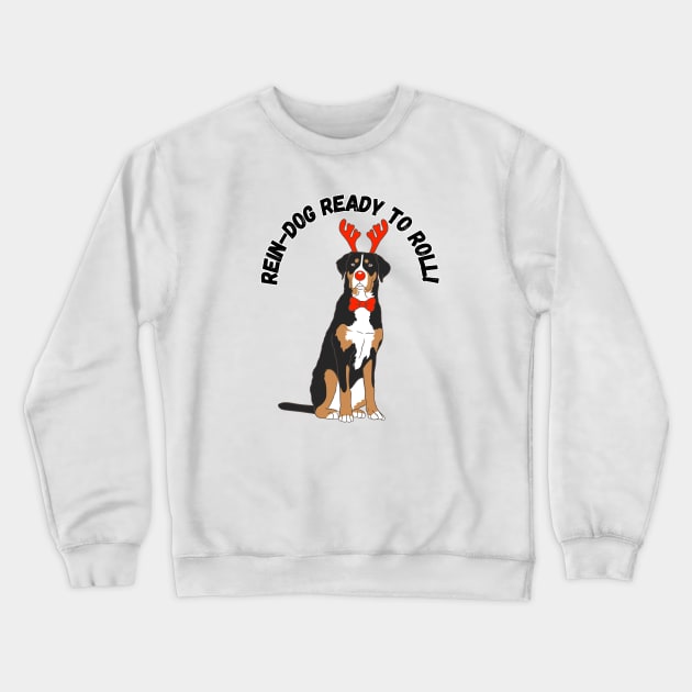 Rein-dog Ready to Roll! Christmas dog Crewneck Sweatshirt by Project Charlie